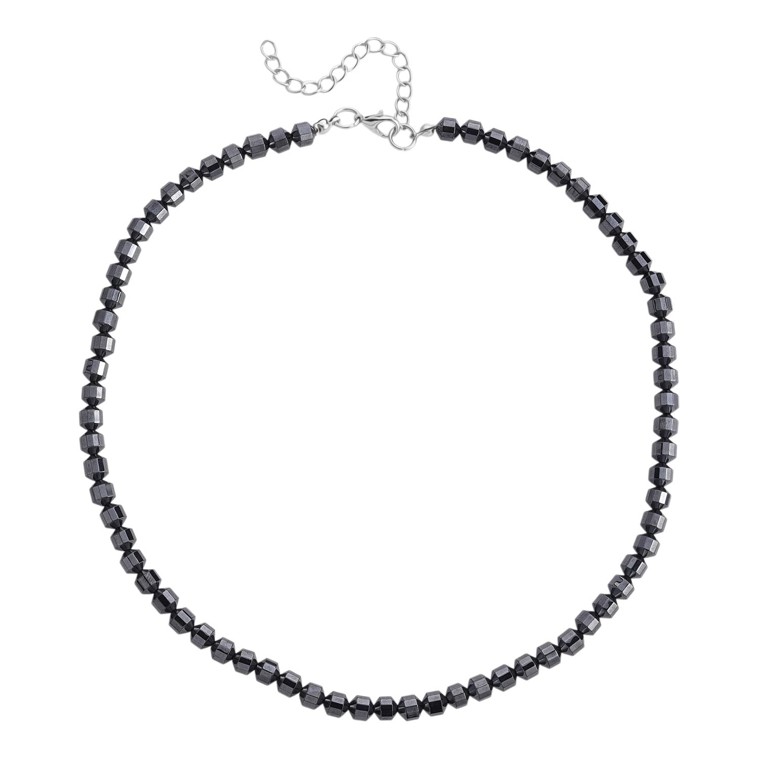 Hämatit Schmuckset ca. 50 cm + 5 cm Extender, ca. 550,00 ct.