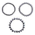 3er-Set Hämatit Armband, flexibles (ca. 18-19 cm) ca. 215,00 ct.