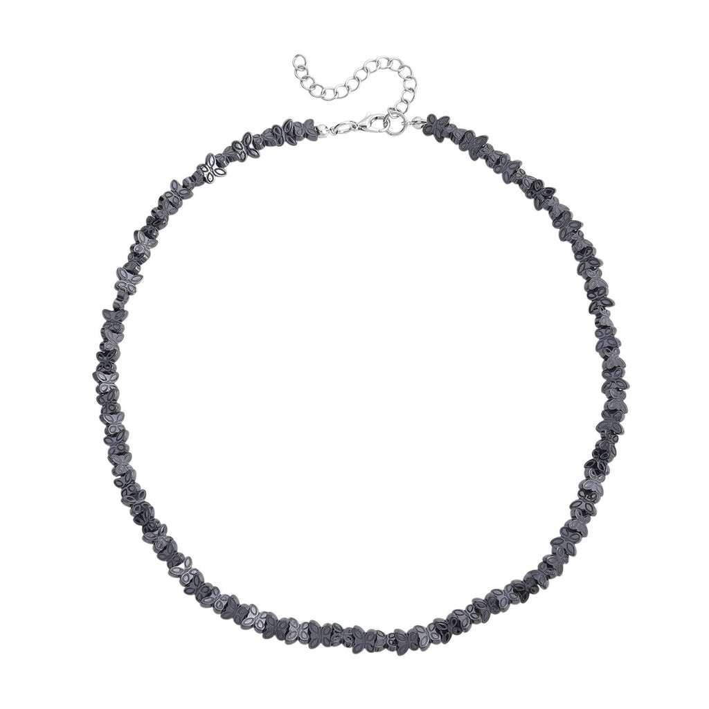 Hämatit Schmuckset, ca. 50 cm + 5 cm Extender, ca. 533,00 ct.