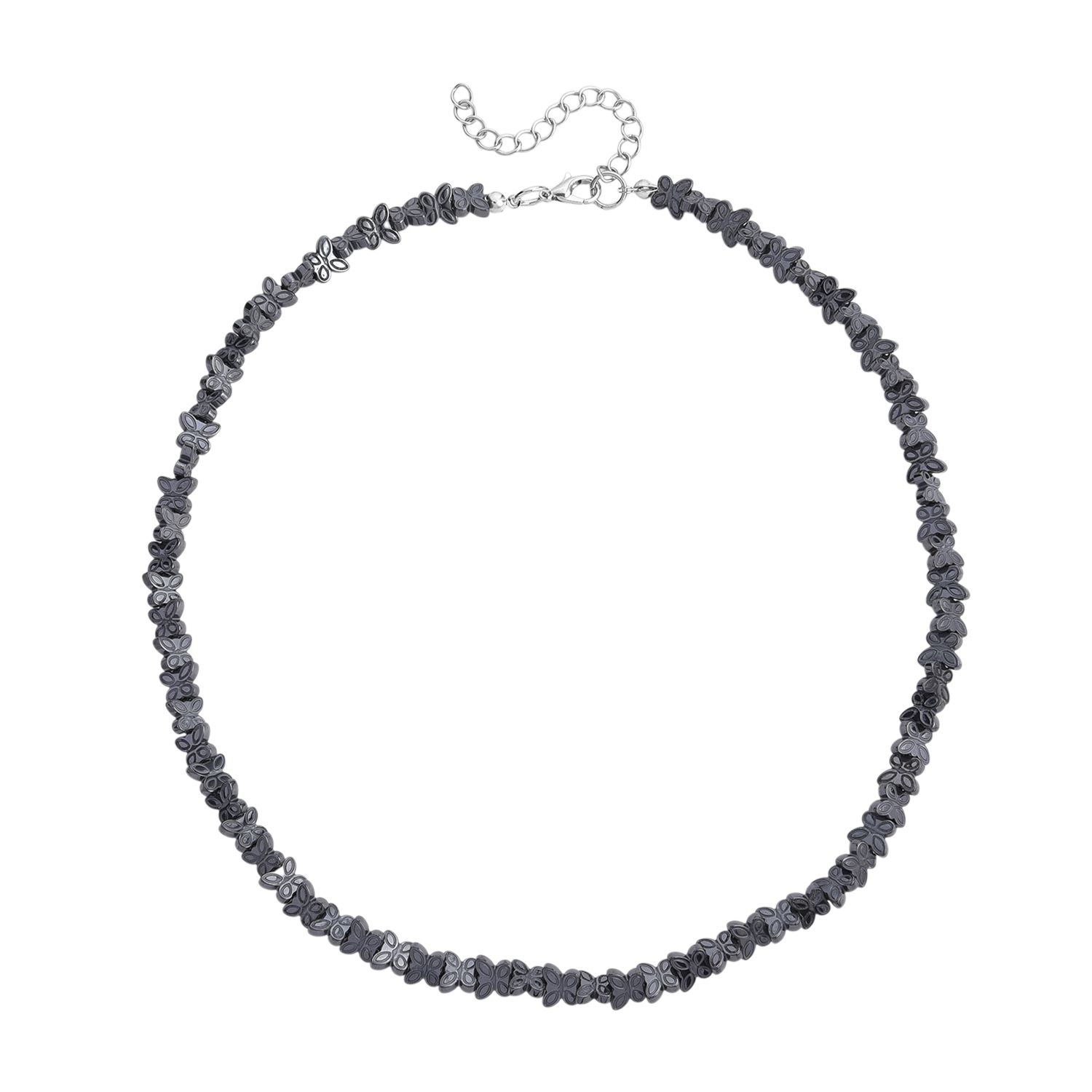 Hämatit Schmuckset, ca. 50 cm + 5 cm Extender, ca. 533,00 ct.