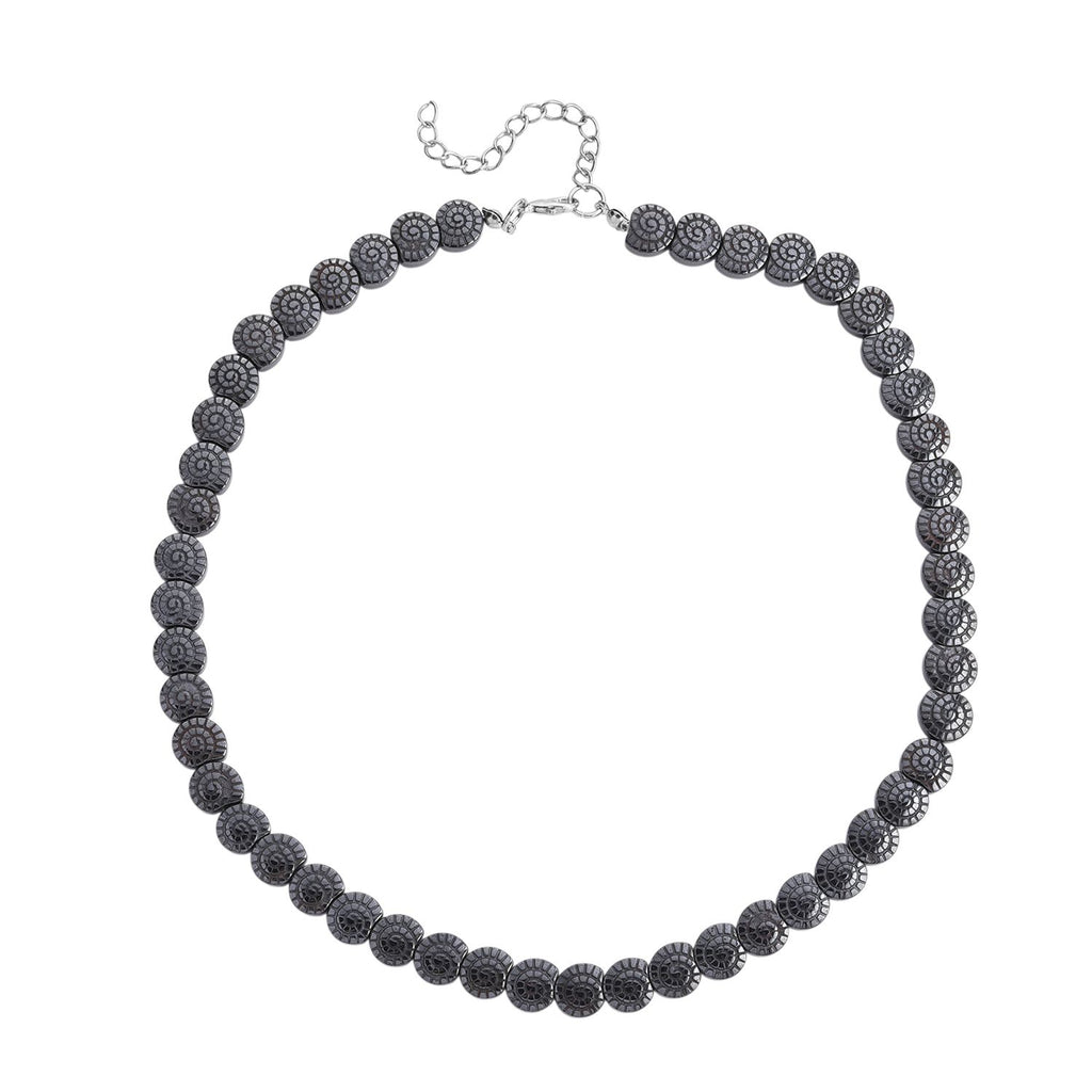 Hämatit Schmuckset, ca. 50 cm + 5 cm Extender, ca. 533,00 ct.