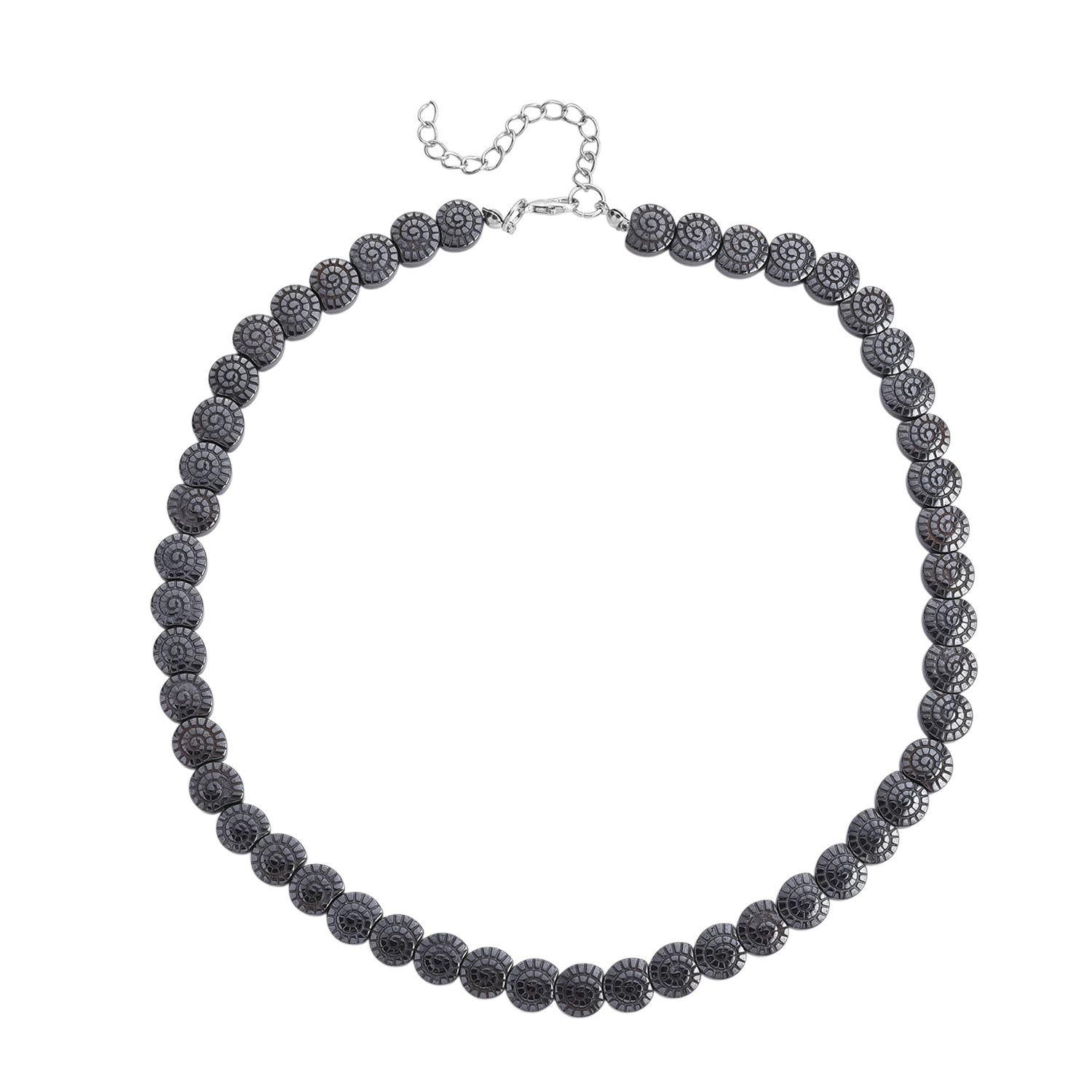 Hämatit Schmuckset, ca. 50 cm + 5 cm Extender, ca. 533,00 ct.