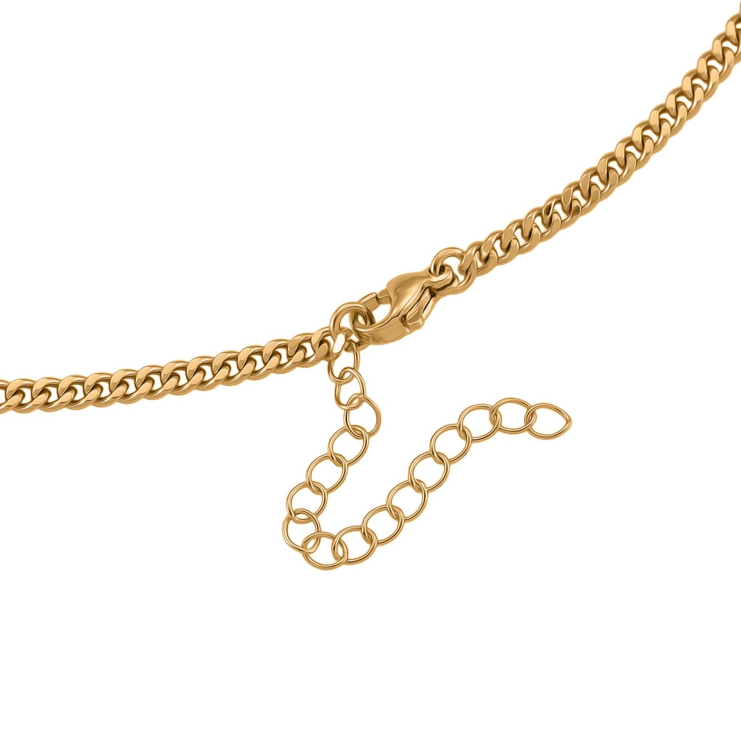 5er-Set Halsketten, ca. 45 cm + 5 cm Extender, Nickelfreies Messing Goldfarben