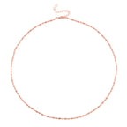 5er-Set Halsketten, ca. 45 cm + 5 cm Extender, Nickelfreies Messing Roségoldfarben