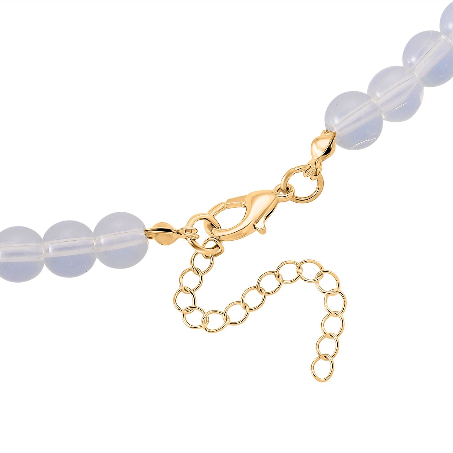 2er Set - Opalite Halskette und Armband Legierung gelb vergoldet ca. 430.00 ct