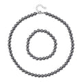 2er Set - Terahertz Halskette und Armband, 316L Edelstahl ca. 255.00 ct