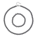2er Set - Terahertz Halskette und Armband, 316L Edelstahl ca. 255.00 ct