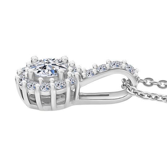 LUXURIANT DIAMOND - Lab Grown Diamant SI-GH Schmuckset ca. 50 cm 925 Silber 750 Gelbgold Vermeil ca. 0.50 ct
