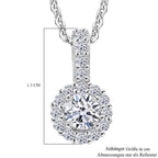 LUXURIANT DIAMOND - Lab Grown Diamant SI-GH Schmuckset ca. 50 cm 925 Silber rhodiniert ca. 0.50 ct