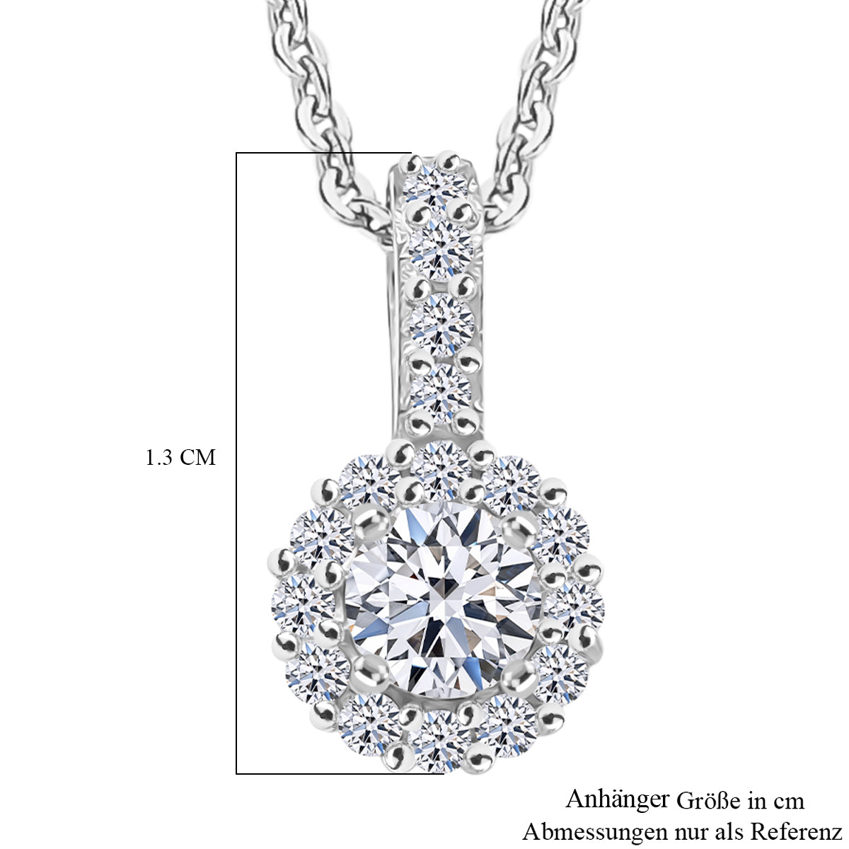 LUXURIANT DIAMOND - Lab Grown Diamant SI-GH Schmuckset ca. 50 cm 925 Silber rhodiniert ca. 0.50 ct