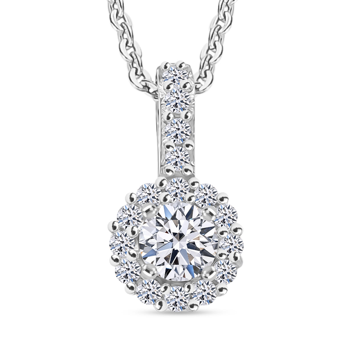 LUXURIANT DIAMOND - Lab Grown Diamant SI-GH Schmuckset ca. 50 cm 925 Silber rhodiniert ca. 0.50 ct