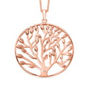 EVER TRUE Weißer Diamant Anhänger mit Kette ca. 50 cm, Nickelfreies Messing Roségoldfarben