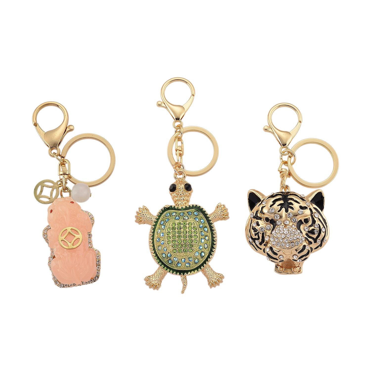 Katzenaugen Schlüsselanhänger Set aus Resin, emaillierte Legierung
