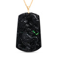 D'Joy Schwarze Jade Schmuckset ca. 50 cm 925 Silber Vergoldet ca. 100,00 ct.