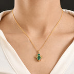 EVER TRUE Verde Onyx Anhänger mit Kette, ca. 50 cm ca. 2.28 ct