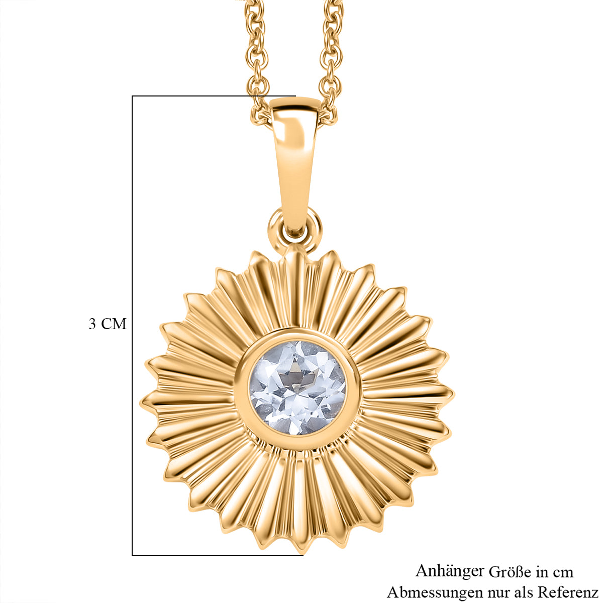 EVER TRUE Weißer Topas Schmuckset ca. 50 cm ca. 1.00 ct