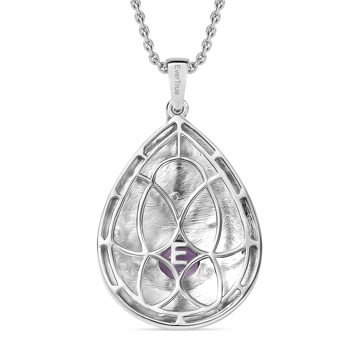 EVER TRUE Bolivianischer Amethyst, Weißer Topas Schmuckset ca. 50 cm ca. 0.92 ct