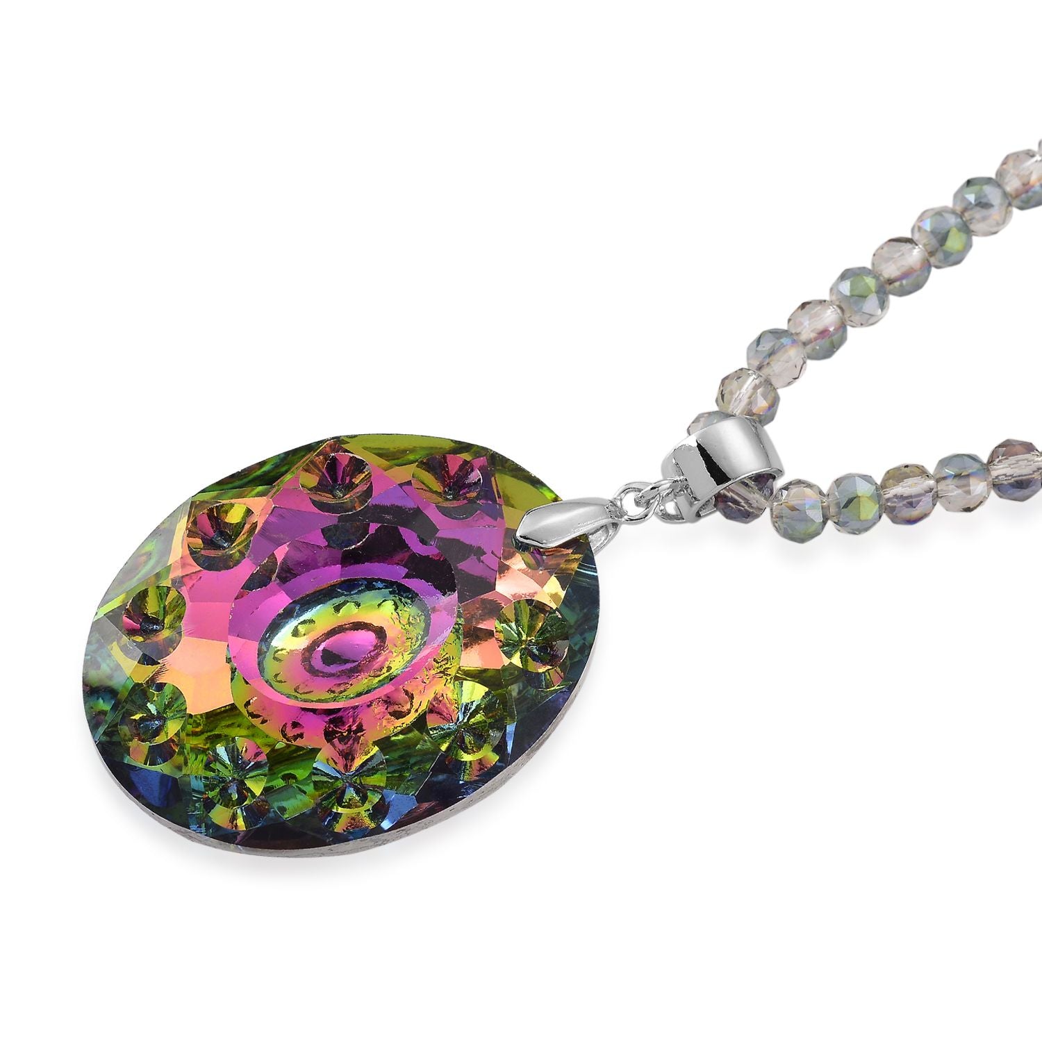 Mysticher regenbogen kristall Schmuckset ca. 60 cm + 5 cm Extender