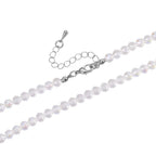 Weißer Kristall Anhänger mit Kette ca. 60 cm + 5 cm Extender
