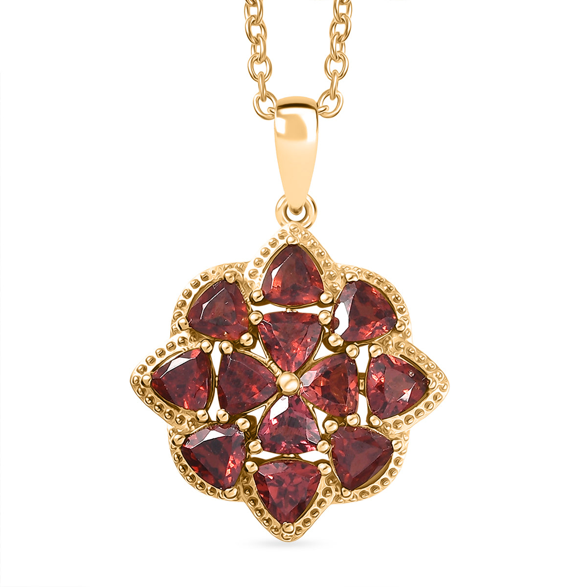 EVER TRUE Mosambik Granat Schmuckset ca. 50 cm ca. 3.56 ct