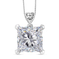D'Joy Moissanit Anhänger mit Kette, ca. 50 cm 925 Silber rhodiniert ca. 28.47 ct