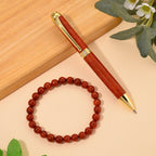 2er Set- Burmesischer Rote Jadeit Jade Geschenkset, Vergoldet 300.00 ct