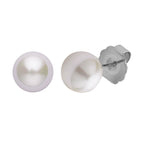 Weiße Muschelkernperle (4-10 mm), Weißer Kristall Schmuckset 316L Edelstahl, Nickelfreies Messing