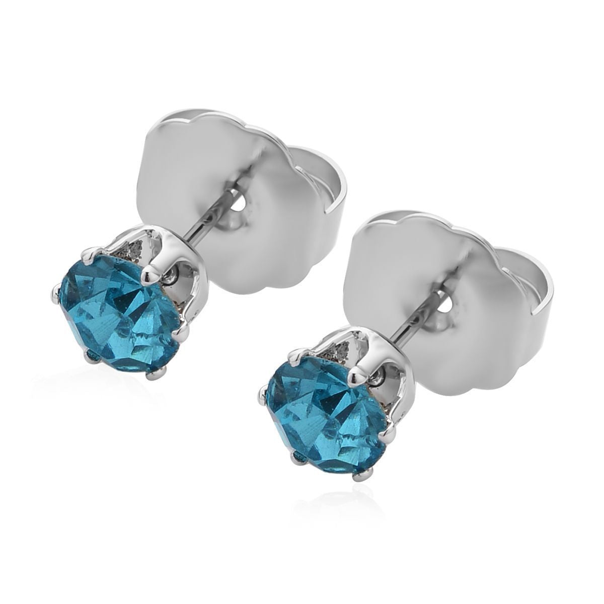 Blauer Muschelkernperle (4-10 mm), Blau Kristall Schmuckset 316L Edelstahl, Nickelfreies Messing