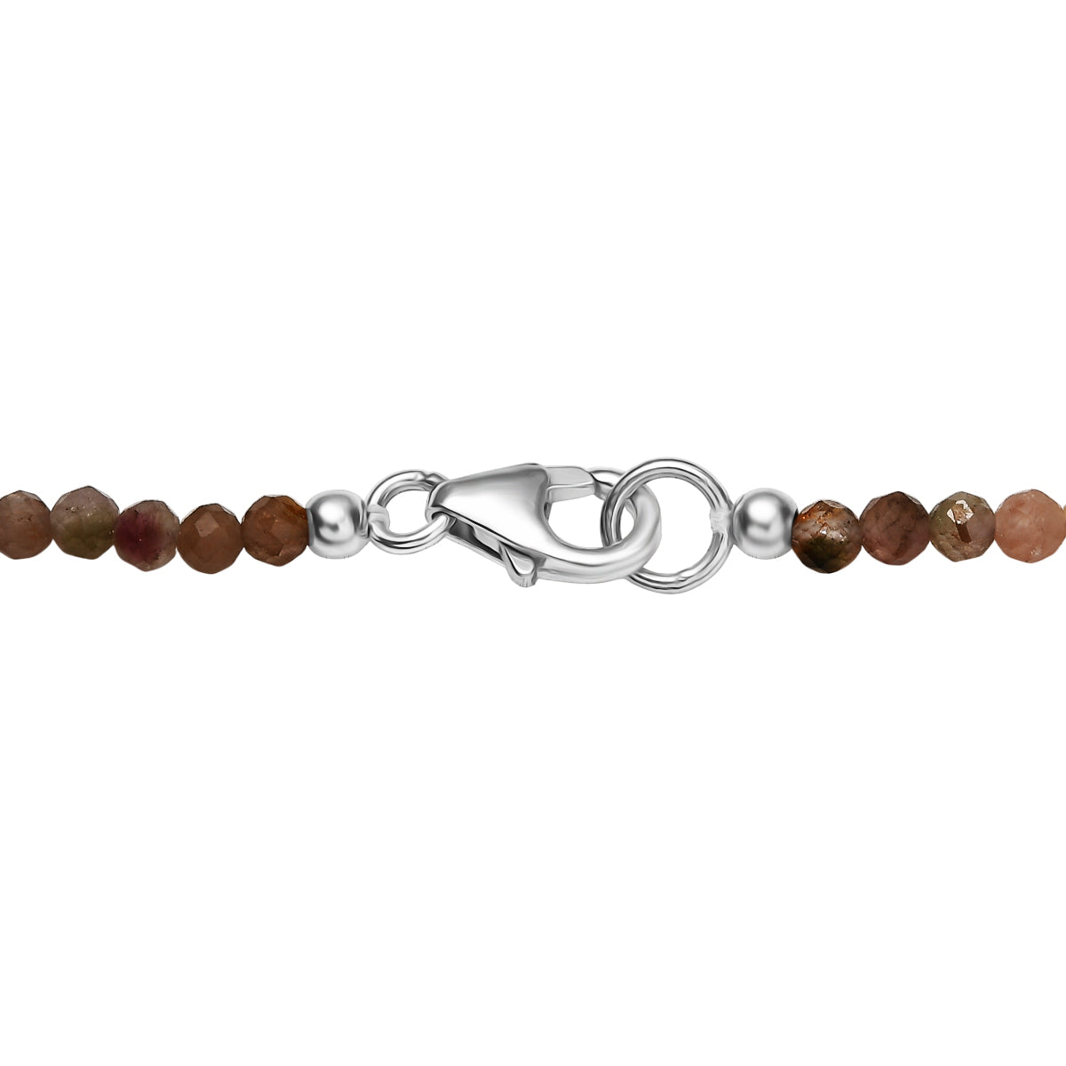 D'Joy Pfau Quarz Triplette, Mehrfarbig-Turmalin Schmuckset ca. 50 cm 925 Silber rhodiniert ca. 83,86 ct.
