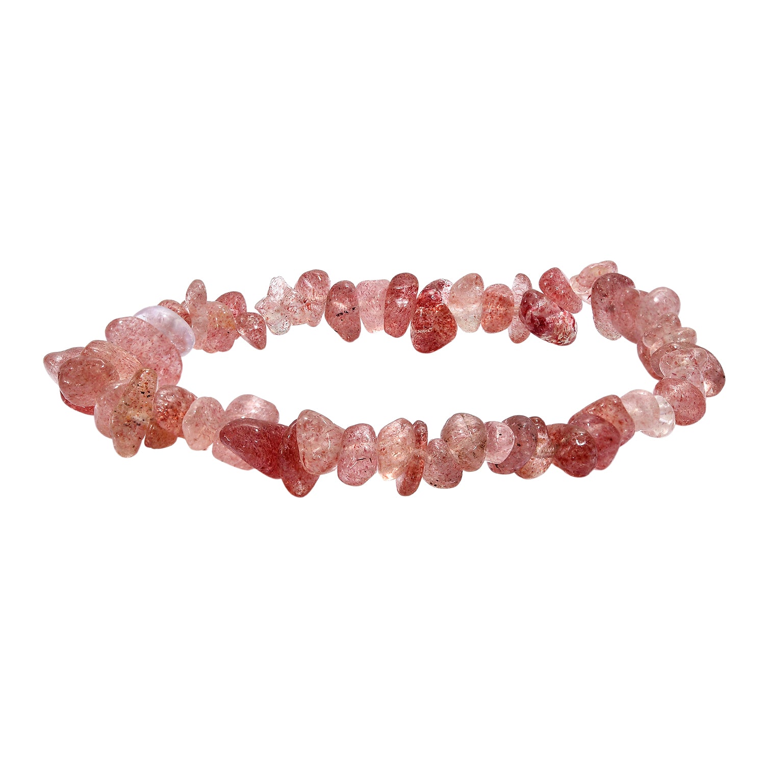 5er Set - Nephrit, Rosenquarz, Erdbeer Quarz, Mehrfarbiger Rutilquarz, Sonnenstein Armband flexibles ca. 7.5 cm, ca. 320.00 ct