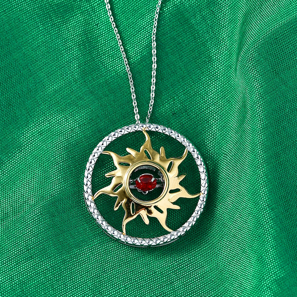 GP - AAA Blaze Feueropal, Kanchanaburi Blauer Saphir Schmuckset ca. 50 cm 925 Silber platiniert, 925 Silber platiniert und vergoldet ca. 0.26 ct