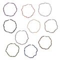 10-teiliges Edelstein Armband Geschenk set, Amethyst, Labradorit, Nephrit, Granat, Mondstein usw. 500.00 ct