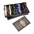 10-teiliges Edelstein Armband Geschenk set, Amethyst, Labradorit, Nephrit, Granat, Mondstein usw. 500.00 ct