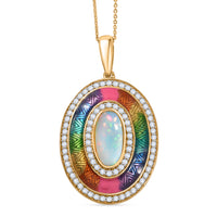 D'Joy AA Natürlicher, äthiopischer Welo Opal, Weißer Zirkon Schmuckset ca. 50 cm 925 Silber 750 Gelbgold Vermeil ca. 2.72 ct