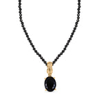 EVER TRUE AA Natürlich Schwarzer Obsidian, Schwarzer Spinell Schmuckset ca. 50 cm ca. 51.00 ct