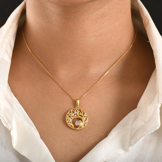 AA Natürlicher, äthiopischer Welo Opal, Weißer Zirkon Anhänger mit Kette, ca. 50 cm 925 Silber Gold, ca. 0.41 ct