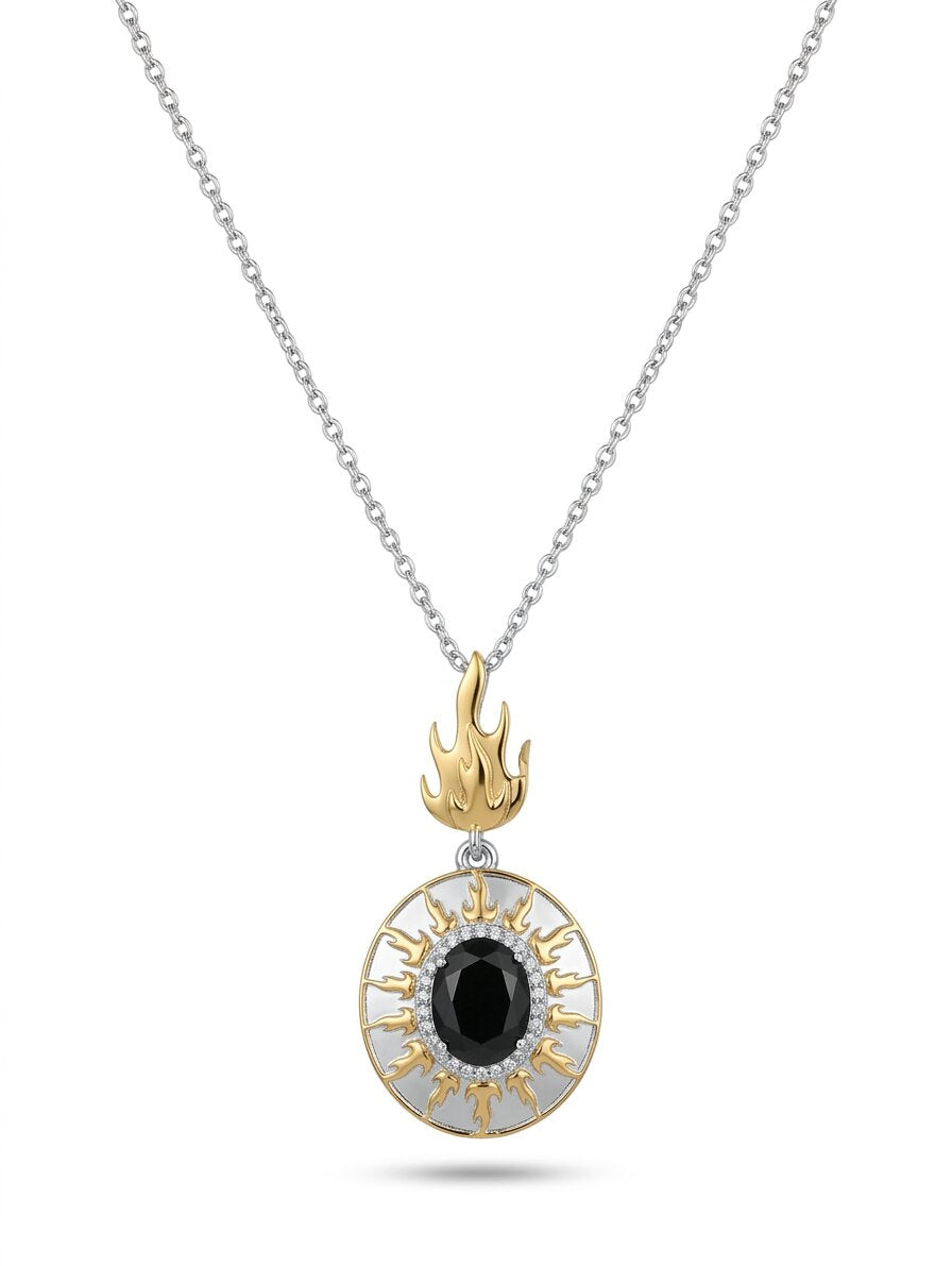 EVER TRUE AA Natürlich Schwarzer Obsidian, Weißer Zirkon Schmuckset ca. 50 cm ca. 2.32 ct