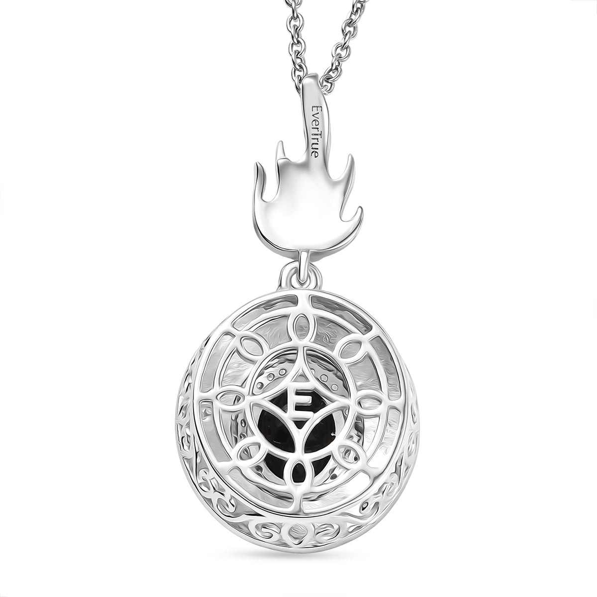 EVER TRUE AA Natürlich Schwarzer Obsidian, Weißer Zirkon Schmuckset ca. 50 cm ca. 2.32 ct