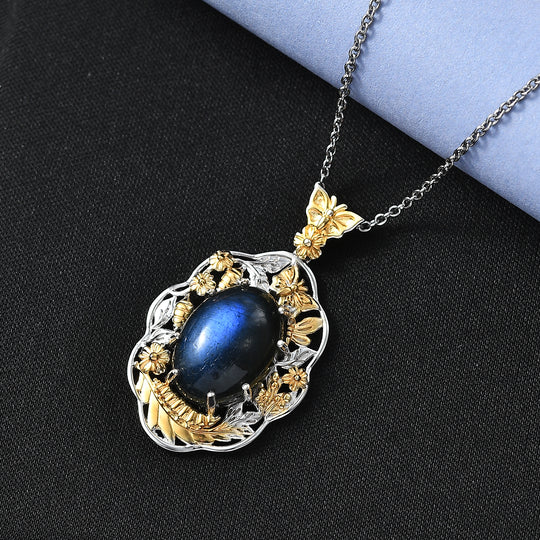 EVER TRUE AAA Labradorit Schmuckset ca. 50 cm ca. 13.60 ct