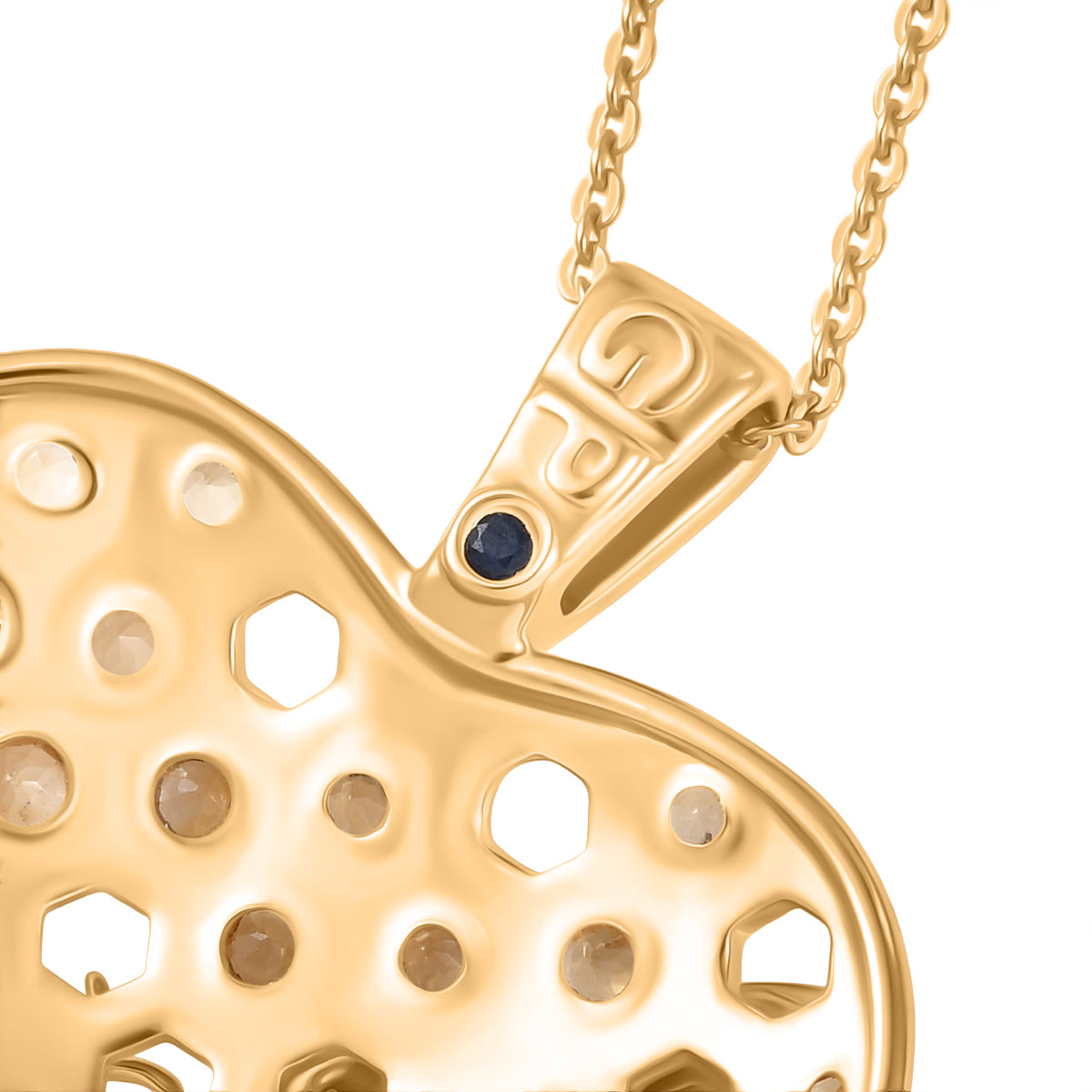 GP - Citrin Schmuckset ca. 50 cm 925 Silber 750 Gelbgold Vermeil ca. 0,90 ct.