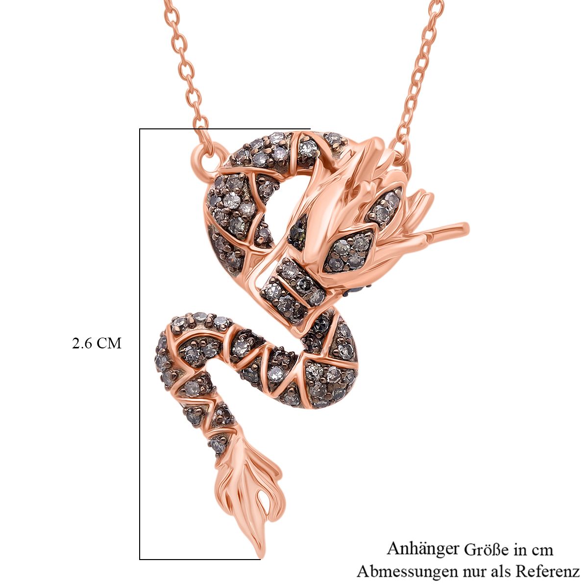 GP - Kanchanaburi Blauer Saphir, Natürlicher Champagner Diamant Schmuckset ca. 50 cm 925 Silber 750 Roségold Vermeil ca. 0,25 ct.