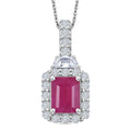 D'Joy AA Burmesischer Rubin, Moissanit Schmuckset ca. 50 cm 925 Silber Rhodiniert ca. 3,05 ct.