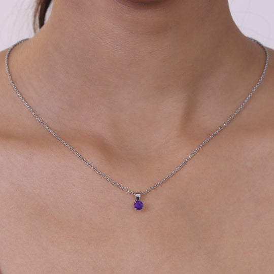 Afrikanischer Amethyst, Schwarzer Spinell Schmuckset ca. 50 cm 925 Silber Vergoldet und Edelstahl Vergoldet ca. 1.50 ct