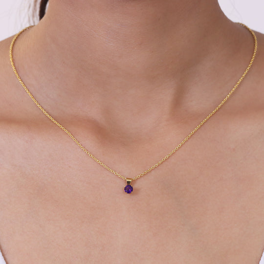 Roter Granat, Afrikanischer Amethyst Schmuckset ca. 50 cm 925 Silber Platiniert und Edelstahl Platiniert ca. 1,50 ct.