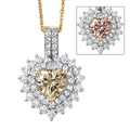 D'Joy AA Turkizit, Moissanit Schmuckset ca. 50 cm 925 Silber 750 Gelbgold vermeil ca. 1,91 ct.