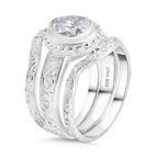 D'Joy Royal Bali Tropfenschliff Moissanit Ringe und Anhänger in 925 Silber