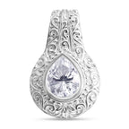 D'Joy Royal Bali Tropfenschliff Moissanit Ringe und Anhänger in 925 Silber