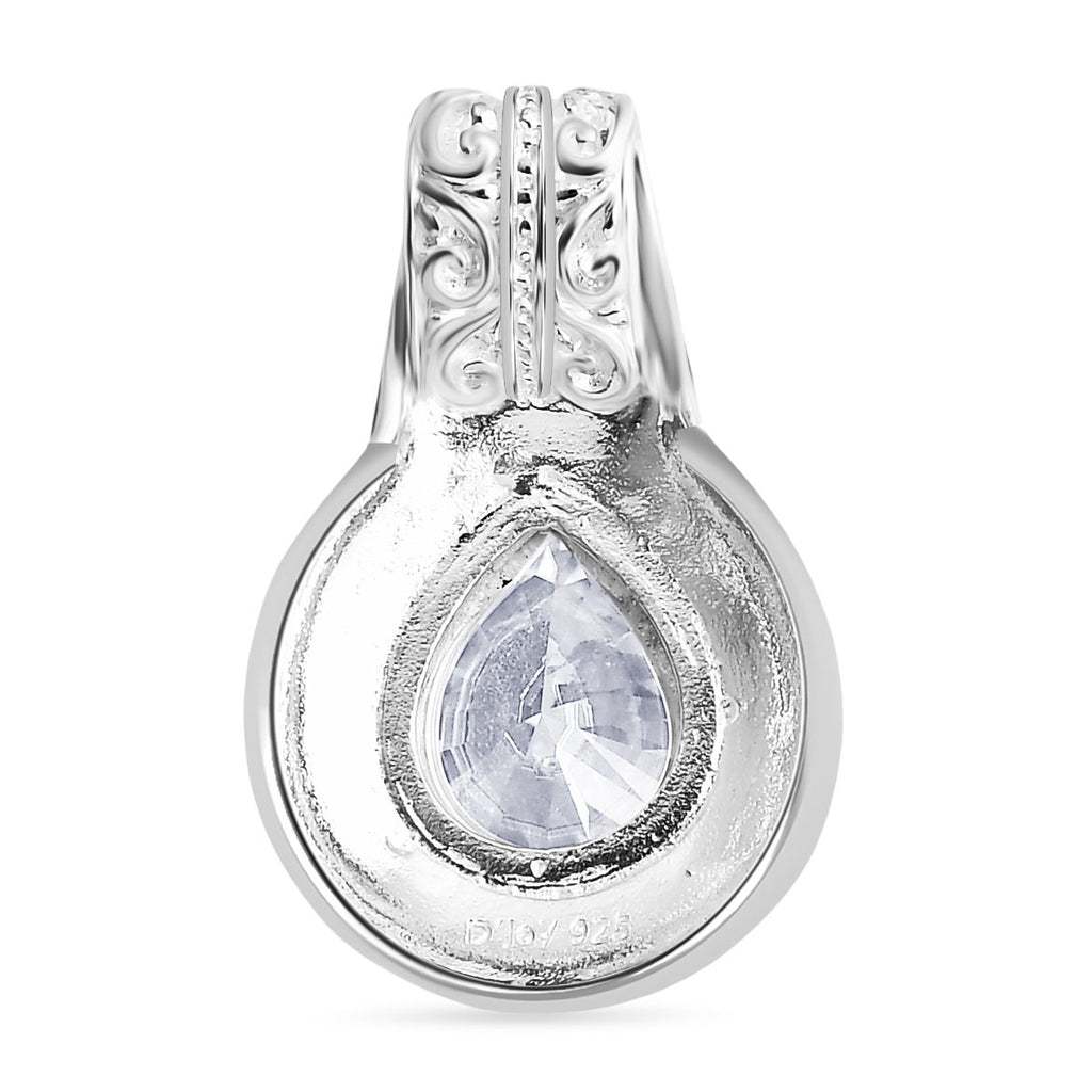 D'Joy Royal Bali Tropfenschliff Moissanit Ringe und Anhänger in 925 Silber