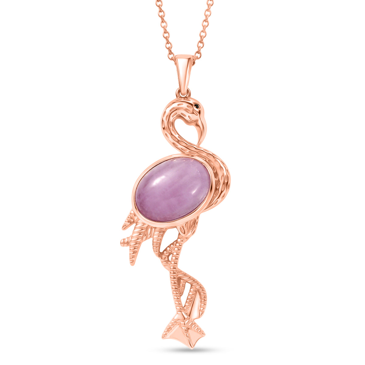 EVER TRUE Kunzit, Schwarzer Spinell Anhänger mit Kette, ca. 50 cm ca. 11.22 ct