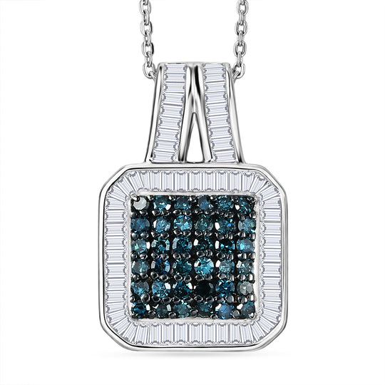 D'Joy Weißer Diamant Schmuckset ca. 50 cm 925 Silber rhodiniert ca. 1,00 ct.